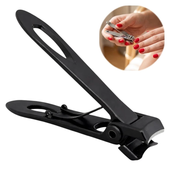 Sunup SN-29305 Profesyonel Ergonomik El Tırnak Makası 70Mm Paslanmaz Çelik Siyah Mat Renk ürün görseli 1