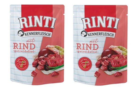 Rinti Pouch Dana Etli Köpek Yaş Mama 400 Gr. X 2 Adet ürün görseli 1