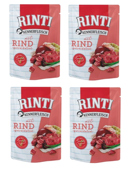 Rinti Pouch Dana Etli Köpek Yaş Mama 400 Gr. X 4 Adet ürün görseli 1