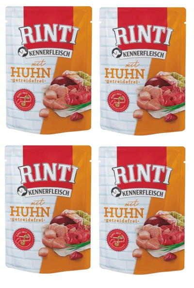 Rinti Pouch Tavuklu Köpek Yaş Mama 400 Gr. X 4 Adet ürün görseli 1