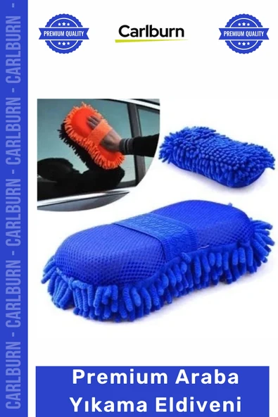 #Eldiven Mikrofiber Çizmez Oto Bakım Lüks Köpüklü Yumuşak Süngerli Premium Araba Yıkama Eldiveni ürün görseli 1