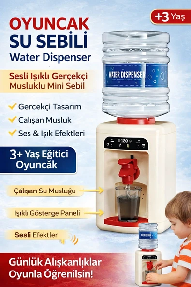 Su Sebili Water Dispenser Sesli Işıklı Gerçekçi Musluklu Mini Sebil ürün görseli 1