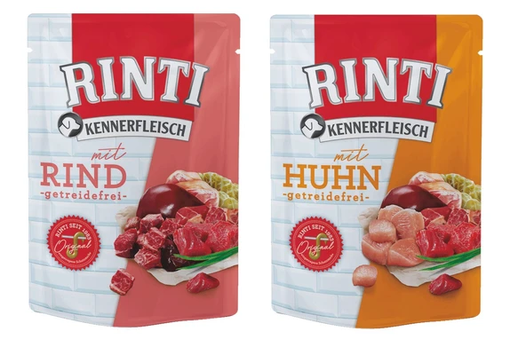 Rinti Pouch 2 Çeşit Karma Köpek Yaş Mama 400 Gr. X 2 Adet ürün görseli 1