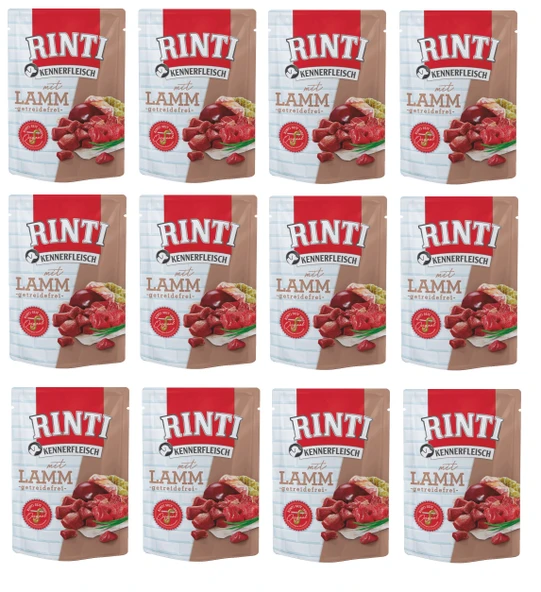 Rinti Pouch Kuzu Etli Köpek Yaş Mama 400 Gr. X 12 Adet ürün görseli 1
