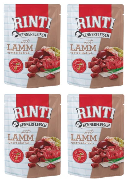 Rinti Pouch Kuzu Etli Köpek Yaş Mama 400 Gr. X 4 Adet ürün görseli 1