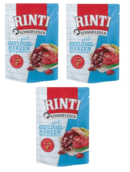 Rinti Pouch Yürekli Köpek Yaş Mama 400 Gr. X 3 Adet ürün görseli 1