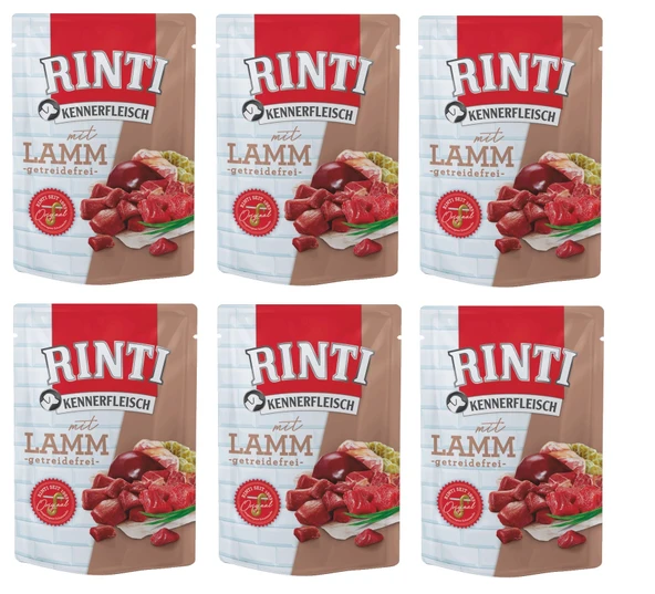Rinti Pouch Kuzu Etli Köpek Yaş Mama 400 Gr. X 6 Adet ürün görseli 1