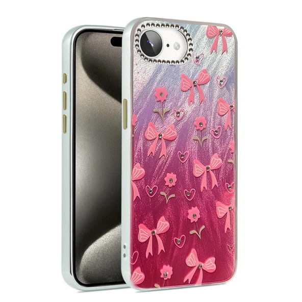 Newface iPhone 16E Kılıf Blade Aynalı Desenli Kapak - Desen 3 ürün görseli 1