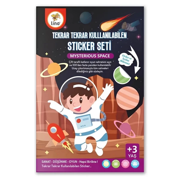 Tekrar Kullanılabilen Sticker Seti Space ürün görseli 1