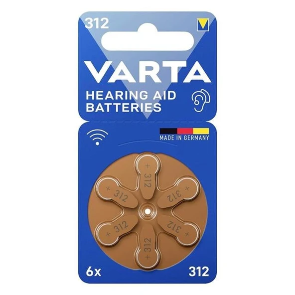 Varta 312 Numara Kulaklık İşitme Cihazı Pili (6'Lı Paket) ürün görseli 1