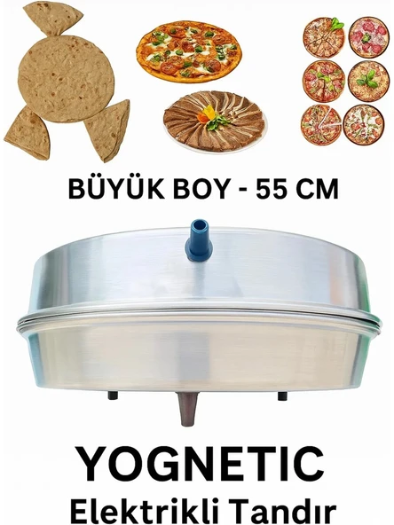 Yognetic Jumbo Büyük Boy Elektrikli Tandır  Ekmek Yapma Makinesi Statik Boyalı Büyük Boy Tandır - Inox ürün görseli 1