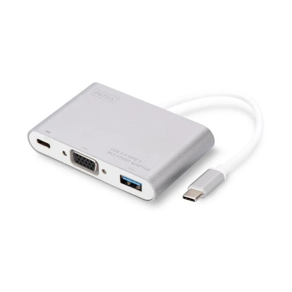 DA-70839 Digitus USB Tip C - VGA Grafik Adaptörü, 1 x USB Tip C port (Power Delivery özelliğine sahip), 1 x USB 3.0 port, 1 x USB Tip C (bilgisayar bağlantısı), 1 x VGA port ürün görseli 1