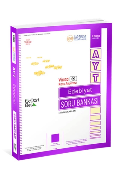 345 Üç Dört Beş Yayınları Ayt Edebiyat Soru Bankası -2022 Model ürün görseli 1