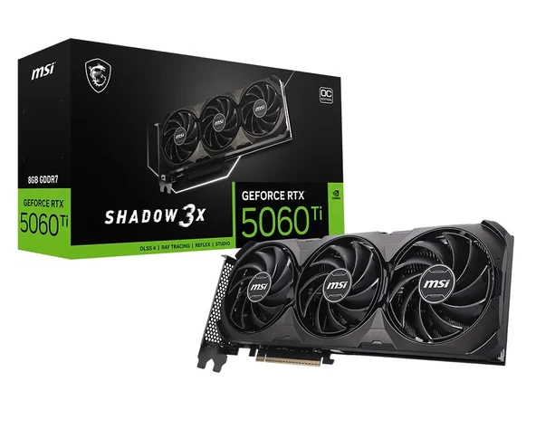 MSI GEFORCE RTX 5060 TI 8G SHADOW 3X OC CLASSIC ürün görseli 1