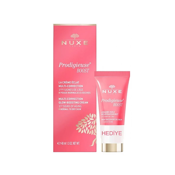 Nuxe Prodigieuse Boost Glow Boosting Cream 40 ml + Night Recovery Oil Balm 15 ml Set ürün görseli 1