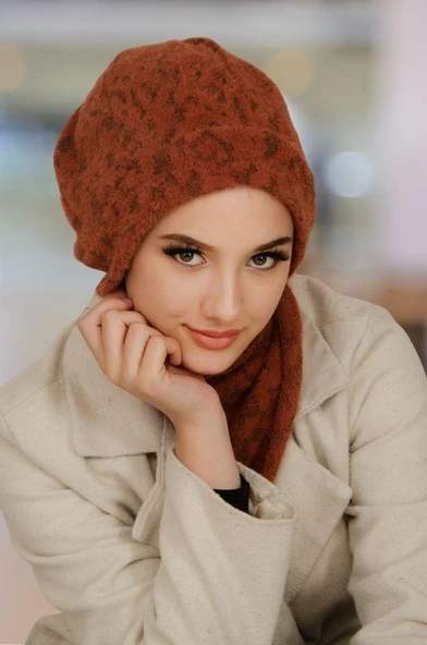 Taba Siyah Yumoş Tesettür Bere Ve Etol Takım ürün görseli 1