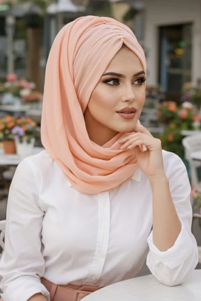 Somon Büzgülü Hazır Şal - Resim 2