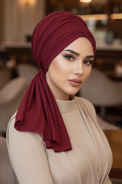 Bordo Tokalı Abiye Bone Şal / Hazır Duvak ürün görseli 1
