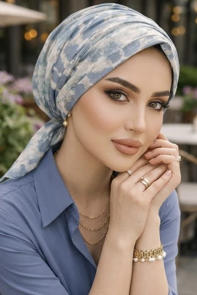 Soft Mavi Tonlamalı Tokalı Bone ürün görseli 1
