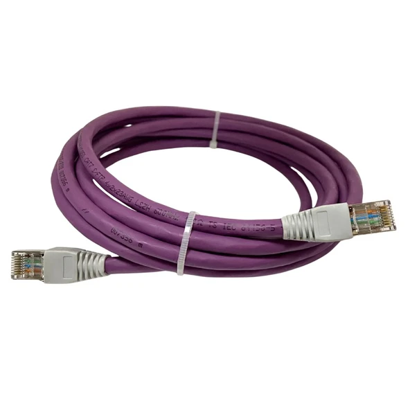 Cat7 Patch Kablo 2 Metre U/UTP LSZH %100 Saf Bakır CU/CU 10 Gigabit 600MHz - Mor ürün görseli 1