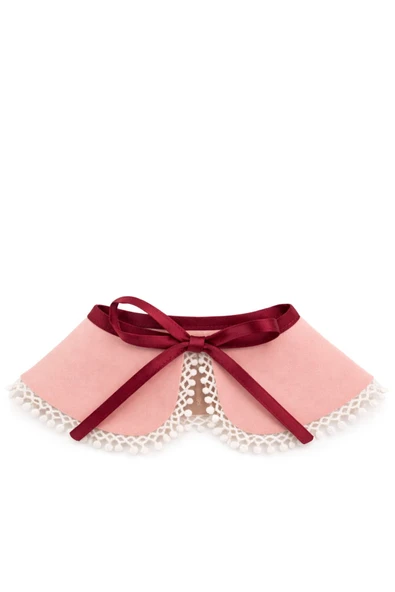 Rakerplus Vintage Tarz Kurdeleli Pembe Kız Çocuk Yakalık ürün görseli 1