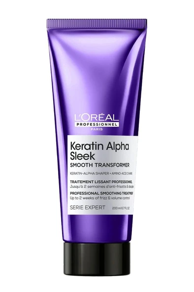 Loreal Professionnel Keratin Alpha Sleek Smooth Transformer 200 ml Saç Kremi ürün görseli 1