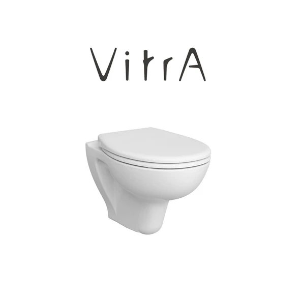 Vitra Arkitekt Open Rim Beyaz Asma Klozet 5959L003-0850, Vitra Yavaş Kapak 109-003-909 ürün görseli 1