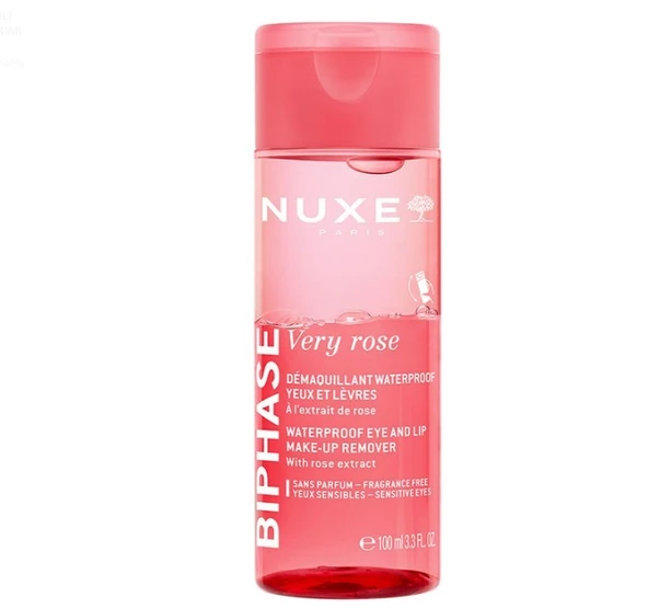 Nuxe Very Rose Gül Özlü Çift Bazlı Göz Makyajı Temizleme Suyu 100 ml ürün görseli 1