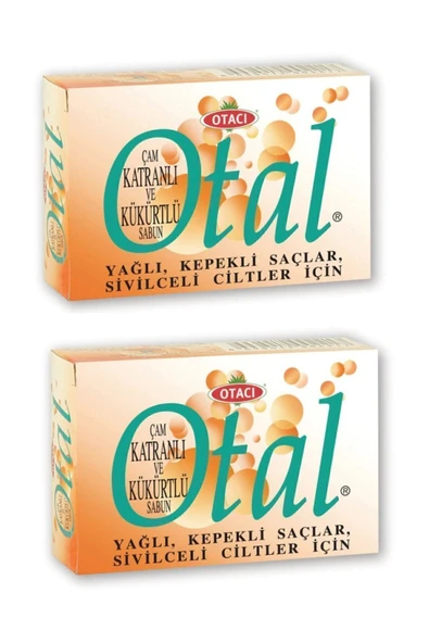 Otacı Çam Katranlı Ve Kükürtlü Sabun yağlı Kepekli Saçlar Ve Sivilceli Ciltler İçin 80 gr 2 Adet ürün görseli 1
