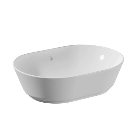 Vitra Geo Oval Tezgâh Üstü Batarya Deliksiz Beyaz Lavabo 55x40 Cm 7427b003-0012 ürün görseli 1