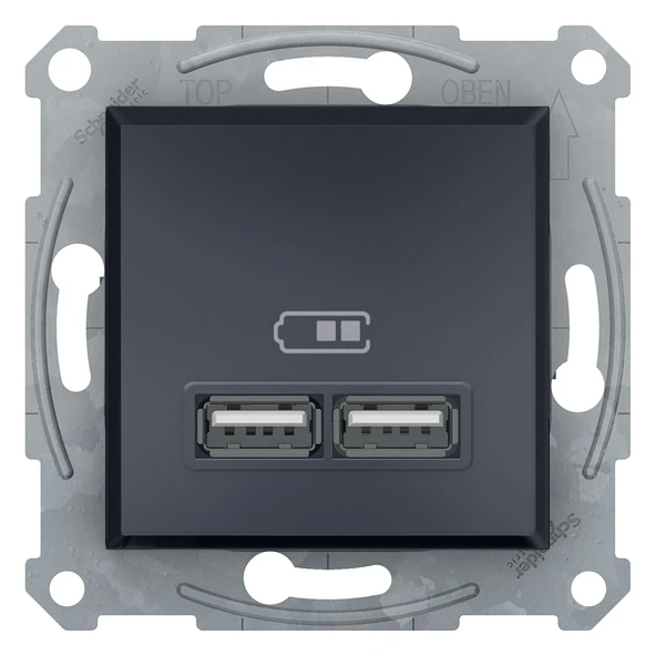 Schneider Asfora USB Prizi 2,1A Antrasit EPH2700271 ürün görseli 1
