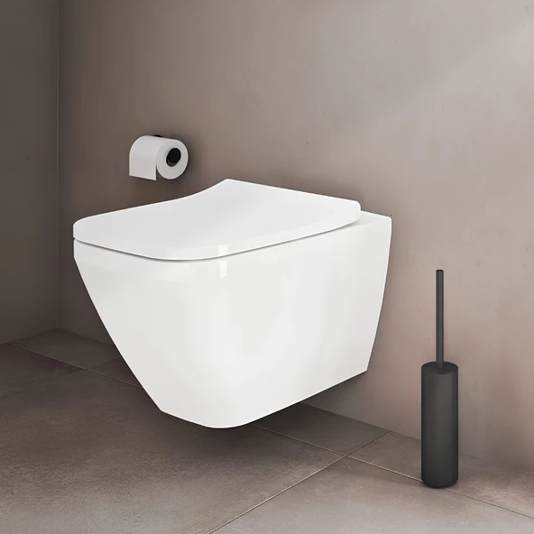 Vitra Integra Square Kanallı Klozet Beyaz Asma Klozet 7081L003-0090, Vitra Yavaş Kapak 191-003-009 ürün görseli 1