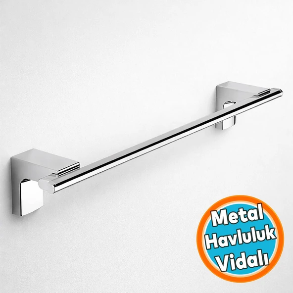 Banyo Lavabo Mutfak Aparat Standı Bez Havlu Askısı Uzun Havluluk Vidalı Krom Paslanmaz Metal ürün görseli 1