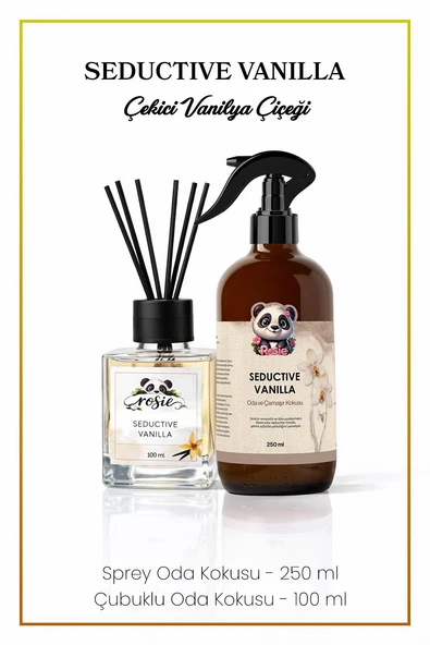 Rosie Seductive Vanilla 250 ml Sprey + 100 ml Çubuklu Oda Kokusu Serisi ürün görseli 1