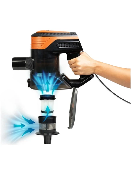 PLUTO CYCLONE DİKEY ELEKTRİKLİ SÜPÜRGE P6000 SİYAH - Resim 2