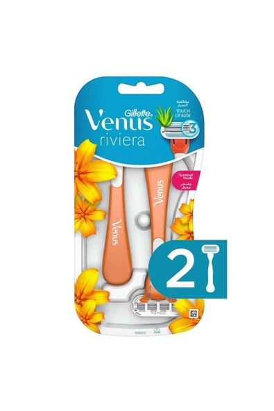 Gillette Venus Riviera Kullan At Kadın 3'lü Tıraş Bıçağı 2' Lİ Yedek ürün görseli 1
