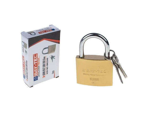 Asma Kilit Sarı Eko 63 mm MK2346 BAYTEC ürün görseli 1