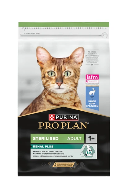 Pro Plan Renal Plus Sterilised Tavşanlı Kısırlaştırılmış Yetişkin Kedi Maması 10Kg ürün görseli 1