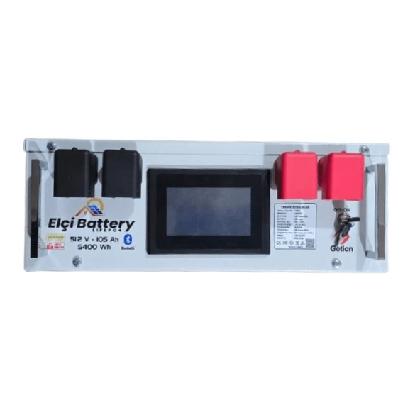 Elçi Battery 51.2V 105 Ah LiFePO4 Lityum Prizmatik Akü ürün görseli 1