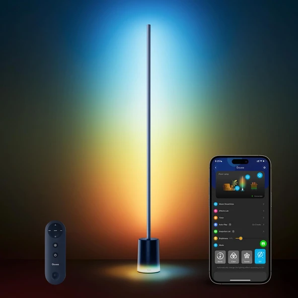 Govee Floor Lamp 2, RGBIC, Warm Cool White LED, SmartThings, Matter, Alexa, 1725lm, Music Sync, Sahne Modes, Smart Floor Lamp for Living Room, Bedroom, Blue(1 Pack) ürün görseli 1