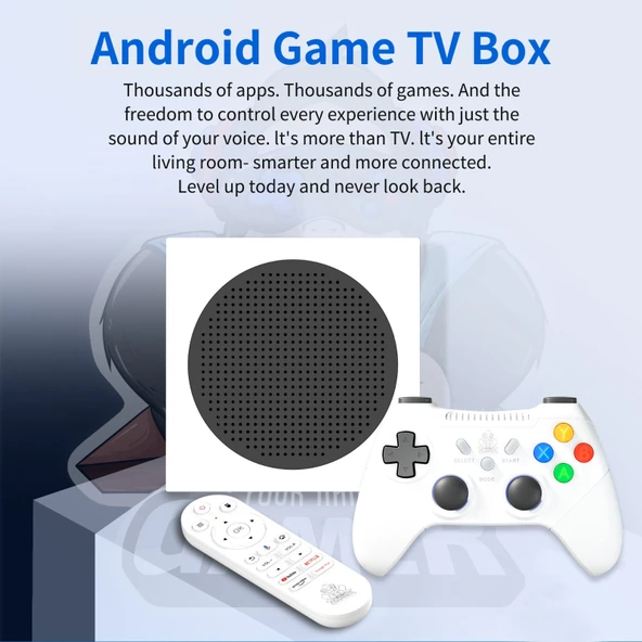 8K Ultra HD Android TV Box & Retro Oyun Konsolu - 60.000+ Oyunlu - Sesli Komut - Wi-Fi 6 Çift Bant ürün görseli 1