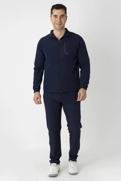 Crozwise Spor Lycra Erkek Eşofman Takımı Lacivert 1247-01 ürün görseli 1