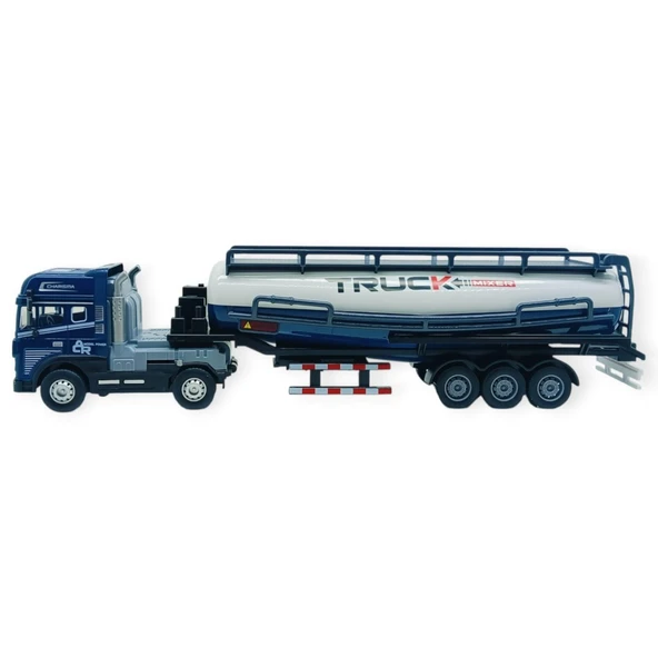 Metal Tır 1:24 - Sesli Işıklı Tanker Tır 39 cm - Lacivert Kafa ürün görseli 1