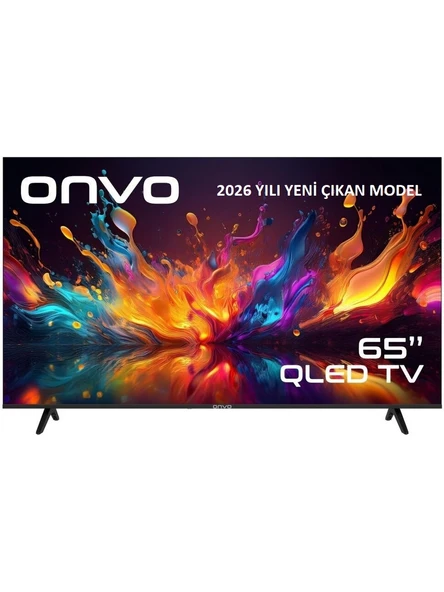 ONVO 65VQ90F3UA 65'' 165 Ekran Uydu Alıcılı 4K Ultra HD Google Smart QLED TV