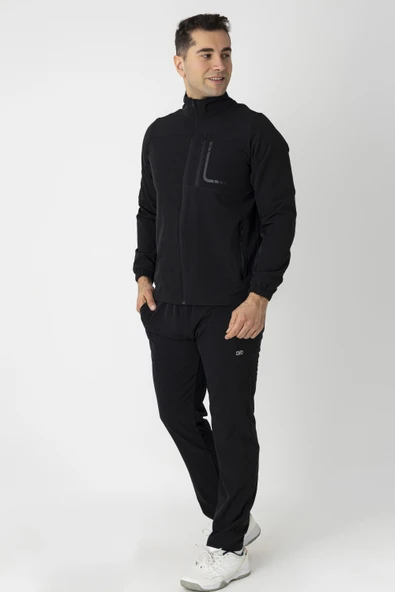 Crozwise Spor Lycra Erkek Eşofman Takımı Siyah 1247-10 ürün görseli 1