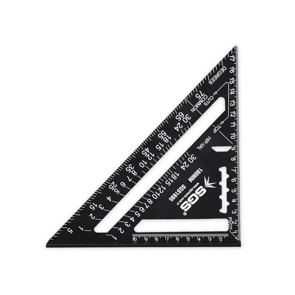 SGS 180mm Profesyonel Alüminyum Üçgen Gönye ürün görseli 1