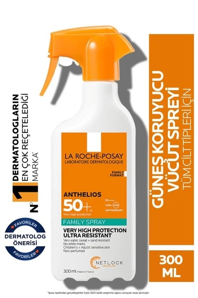 La Roche Posay Anthelios Family Spray Spf50 Tüm Cilt Tipleri 300 Ml  - SKT:11/2028 ürün görseli 1