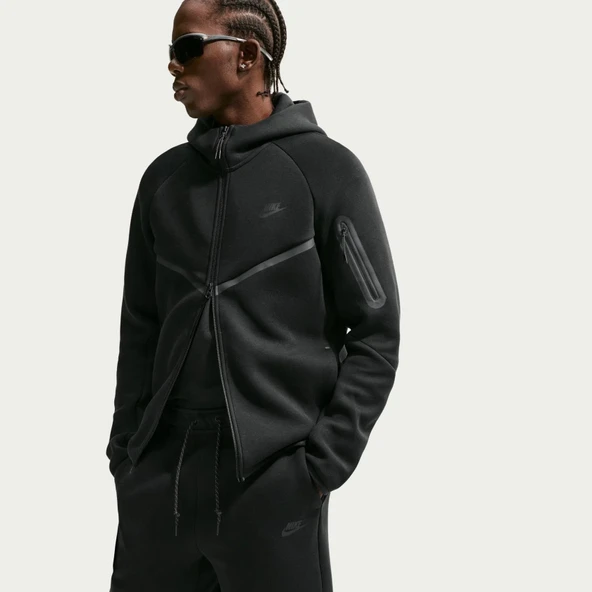 Nike Tech Fleece Short Erkek Siyah Şort - Resim 3
