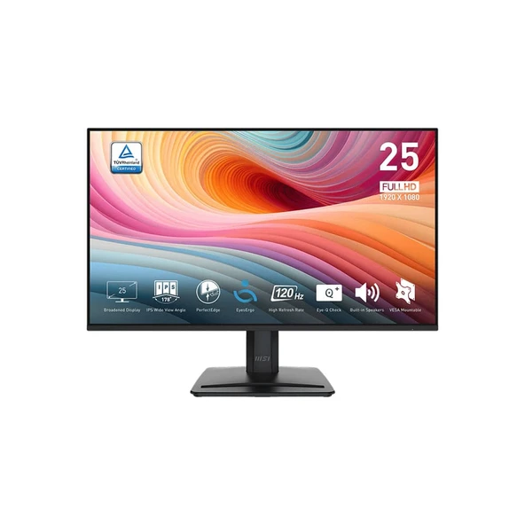 MSI PRO MP251 E2 24.5 1920x1080 120Hz 1ms HDMI VGA DP Adaptive Sync IPS Monitör ürün görseli 1