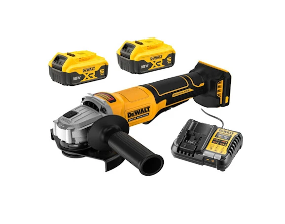 Dewalt DCG408P2 18V 5.0Ah Çift Akülü Kömürsüz 125mm Avuç Taşlama (Karton Kutulu) ürün görseli 1